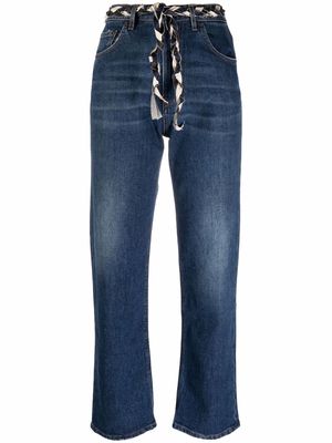 Haikure high-waisted straight leg jeans - Blue