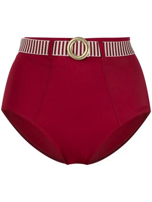 Marlies Dekkers buckle-detail high-waisted bikini briefs - Red