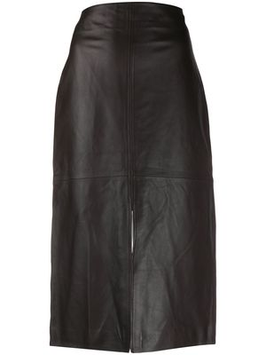 Co front slit pencil skirt - Brown