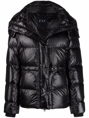 Fay quilted down puffer jacket - Black