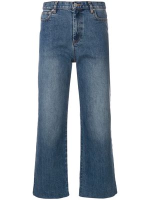 A.P.C. cropped straight-leg jeans - Blue