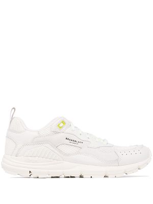 Brandblack low-top lace-up sneakers - White