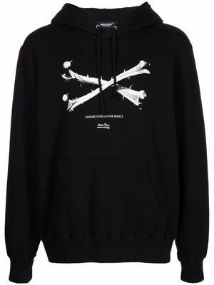 UNDERCOVER Bones print hoodie - Black