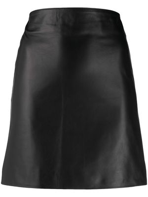 Manokhi polished-finish high-waisted skirt - Black