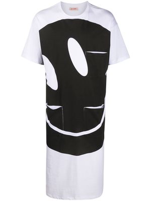 Raf Simons Smiley print long T-shirt - White