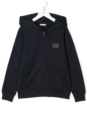 Dolce & Gabbana Kids full-zipped hoodie - Blue