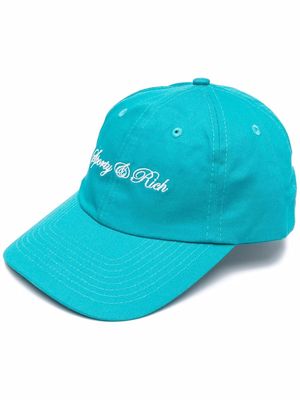 Sporty & Rich logo-embroidered cotton cap - Blue