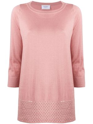 Snobby Sheep cropped sleeve loose fit top - Pink