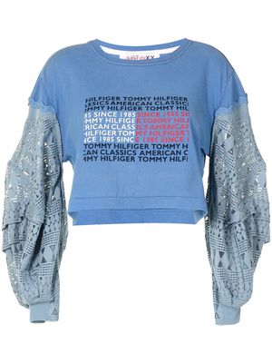 JUST IN XX Tommy Hilfiger long-sleeve crop top - Blue