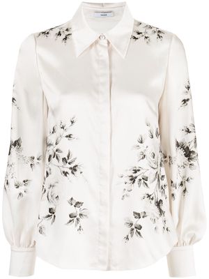Erdem floral-print long-sleeve shirt - White