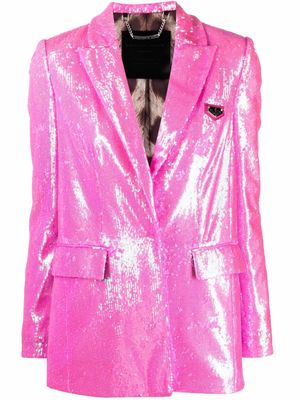 Philipp Plein sequin-embellished single-breasted blazer - Pink