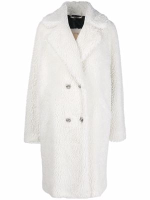 Philipp Plein Iconic long shaggy coat - Neutrals