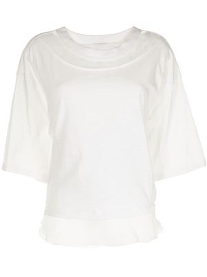 UNDERCOVER layered design blouse - White