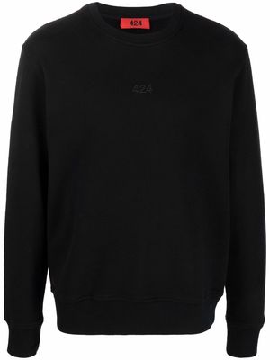 424 logo-embroidered cotton sweatshirt - Black