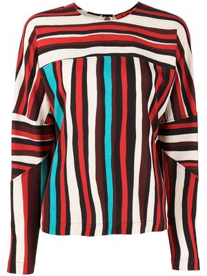 colville striped long-sleeved top - Red
