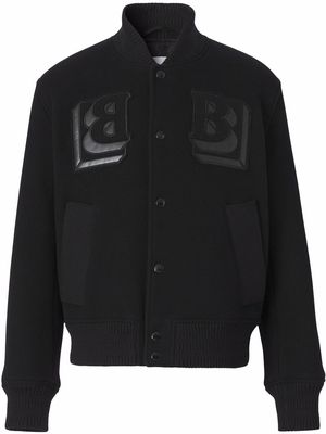 Burberry letter-graphic varsity jacket - Black