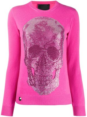 Philipp Plein skull-studded sweater - Pink