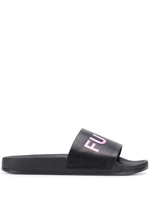 Natasha Zinko logo printed slides - Black
