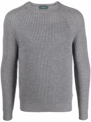 Zanone long-sleeved virgin wool jumper - Grey