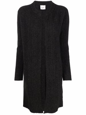 Alysi ribbed knit long cardigan - Grey