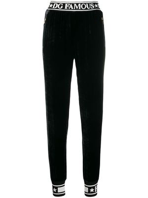 Dolce & Gabbana piped logo track pants - Black