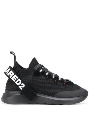 Dsquared2 logo strap high-top sneakers - Black