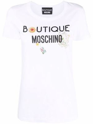 Boutique Moschino logo-print T-shirt - White