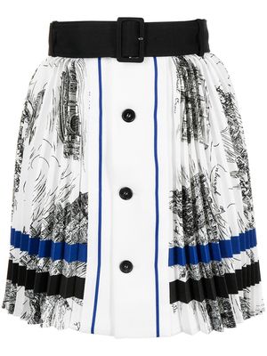 Philosophy Di Lorenzo Serafini belted pleated skirt - White