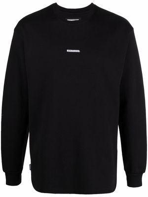 Neighborhood logo-print cotton sweatshirt - Black