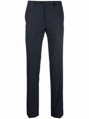 Brioni pressed-crease tailored trousers - Blue