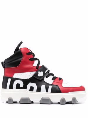 Dsquared2 panelled high-top sneakers - White