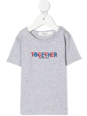 Bonpoint Together-print cotton T-shirt - Grey