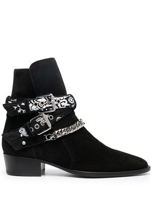 AMIRI buckled leather boots - Black