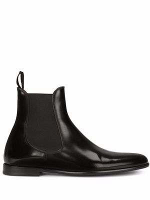 Dolce & Gabbana Chelsea leather boots - Black