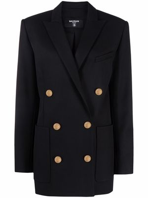 Balmain peak-lapel double-breasted jacket - Black