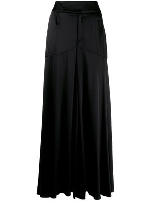 Lisa Von Tang Flow stretch-silk palazzo pants - Black
