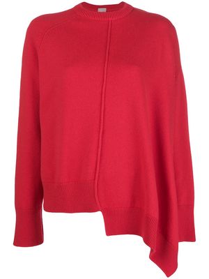 MRZ asymmetric crew neck sweater - Red