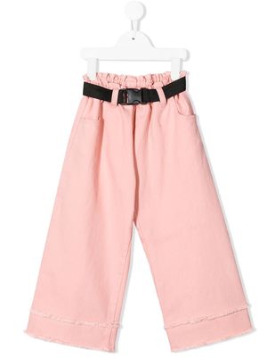 Andorine belted wide-leg jeans - Pink