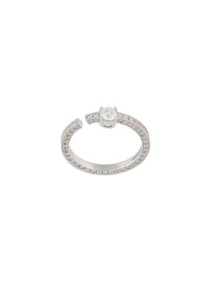 Maison Dauphin 18kt white gold full set diamond ring - Silver