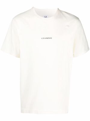 C.P. Company logo-print cotton T-shirt - Neutrals