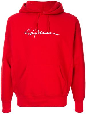 Supreme logo hoodie - Red