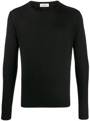 LANVIN crew neck knitted jumper - Black