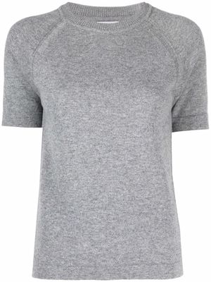 Barrie short-sleeved cashmere top - Grey