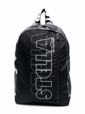 Stella McCartney Kids logo zipped backpack - Black