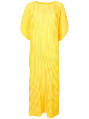 Bambah pleated batwing sleeve dress - Yellow