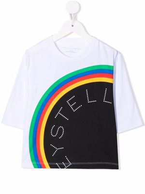 Stella McCartney Kids logo crew-neck T-shirt - White