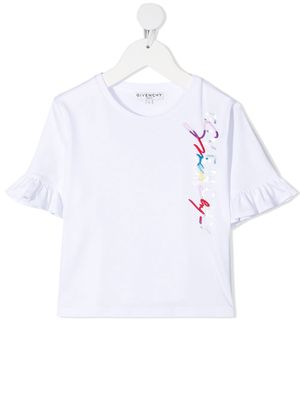 Givenchy Kids embroidered-logo cotton T-shirt - White