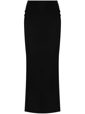 Herve L. Leroux high-waisted fitted maxi skirt - Black