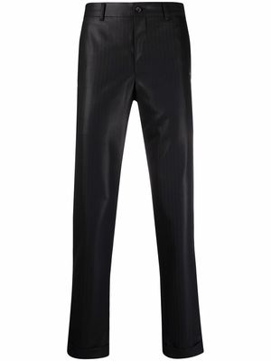 Comme Des Garçons Homme Plus pinstripe-pattern straight-leg trousers - Black