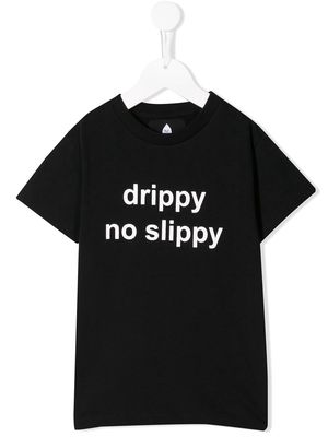 DUOltd slogan print T-Shirt - Black
